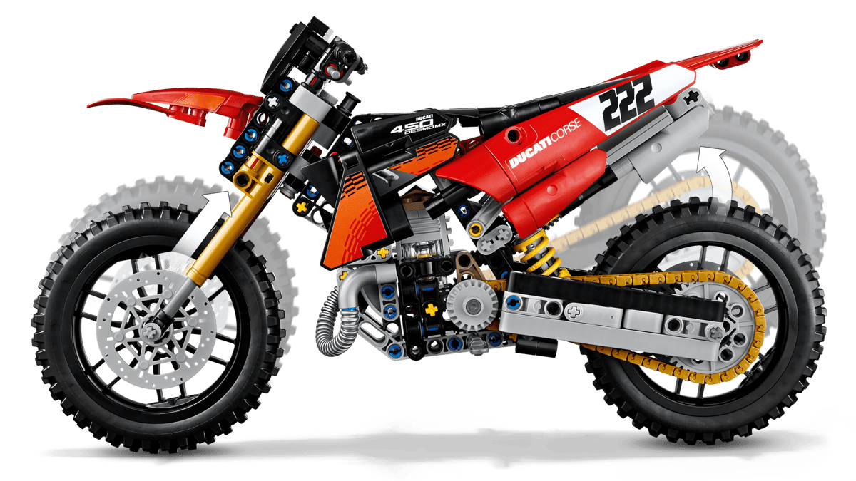 Construcciones Y Puzzles Lego Moto Ducati Desmo450 Mx Factory rojo para niños