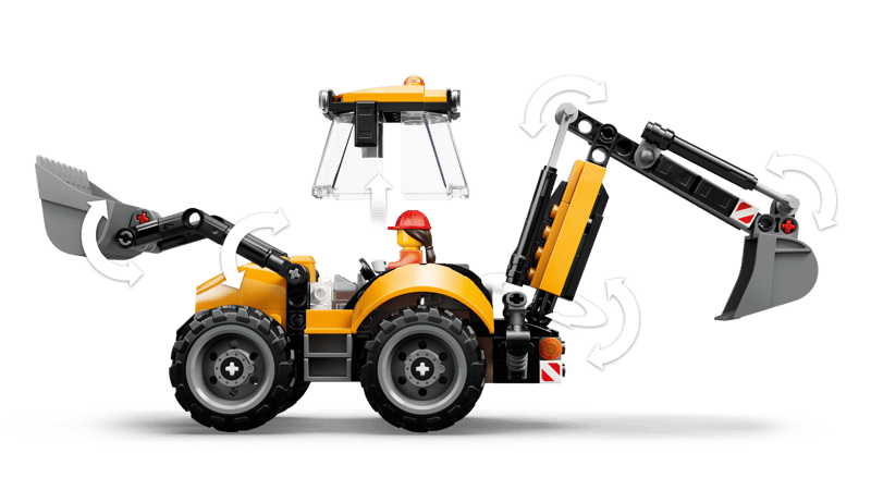 Construcciones Y Puzzles Lego Lego City - Cargadora Retroexcavadora Amarilla multicolor para niños