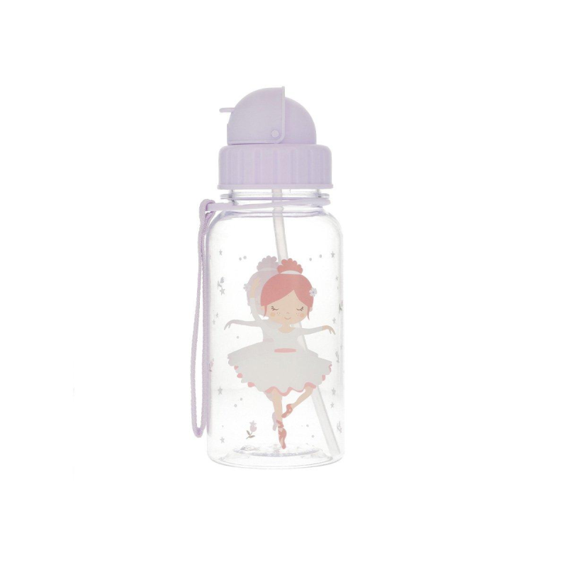 Para Comer Tutete Botella De Plástico Con Pajita Ballet morado para bebe