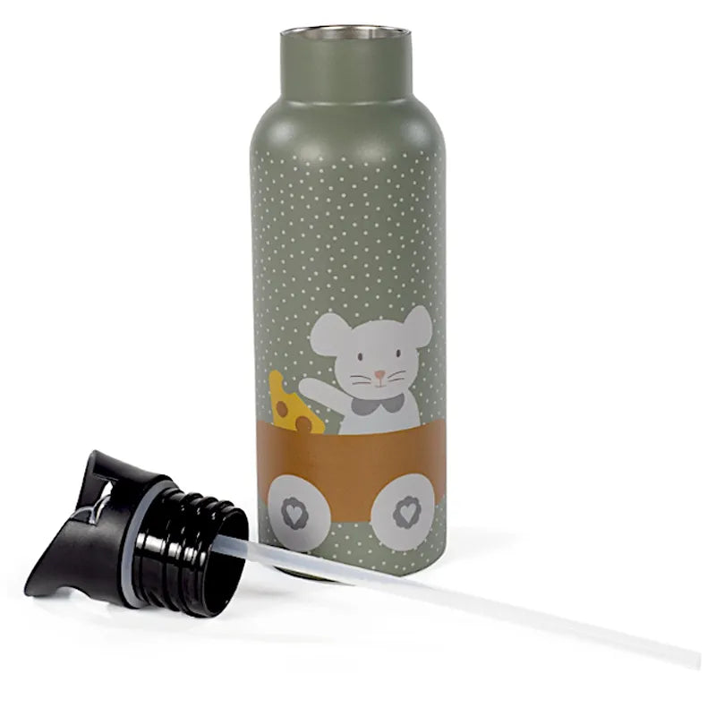 Para Comer Walking Mum Botella Térmica Con Pajita Ratoncito Poppy Musgo verde para bebe