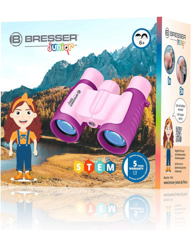 Aire Libre Toy Planet Bresser Junior - Prismáticos Niños Con 3 Aumentos rosa para niños