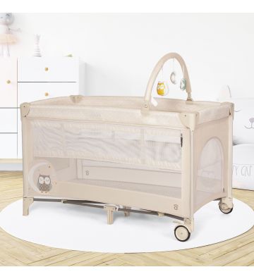 En Casa Asalvo Cuna De Viaje Complet Dúo Owl beige para bebe