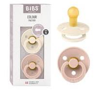 Lactancia Bibs Pack 2 Chupetes Colour Natural Rubber Ivory Blush beige para bebe