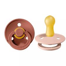 Lactancia Bibs 2 Chupetes Bibs Colour Round Blush-Woodchuck multicolor para bebe