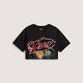 Camiseta Vans Afterburn Relaxed Crop Black negro para mujer