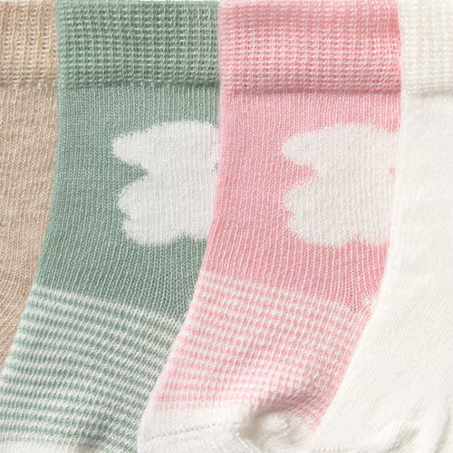 Regalos Tous Set 4 Calcetines Tous Baby Modelo Ssocks-2405 Rosa multicolor para bebe