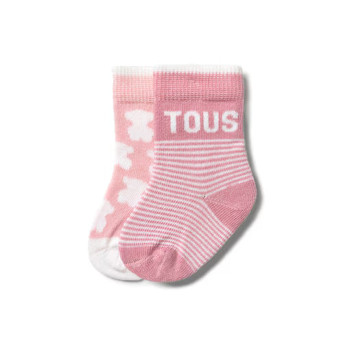Regalos Tous Set 2 Calcetines Tous Baby Modelo Ssocks-2402 Rosa rosa para bebe