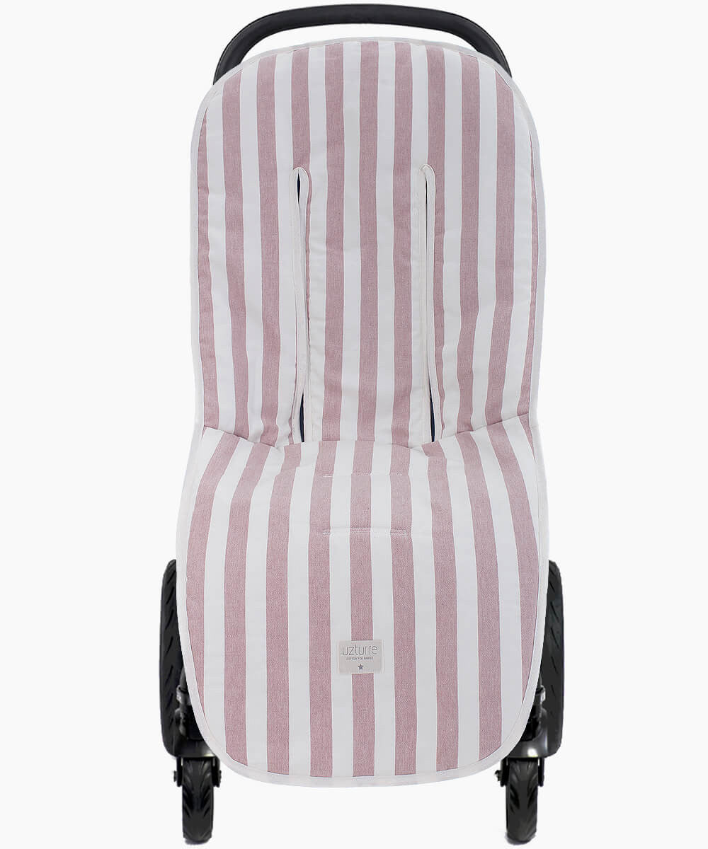 Paseo Uzturre Colchoneta Universal Reversible Raya Rosa Empolvado rosa para bebe