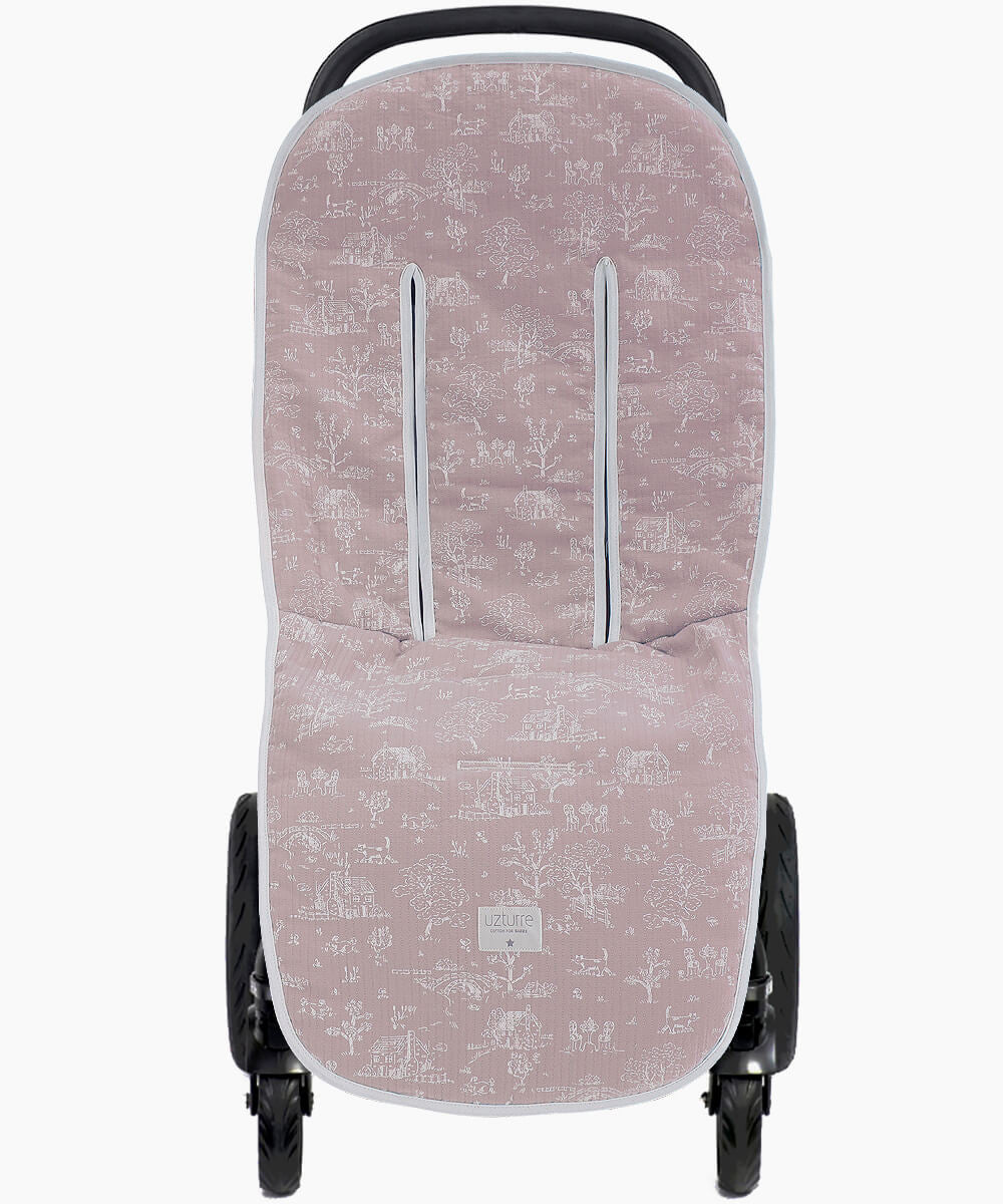 Paseo Uzturre Colchoneta Silla Universal Reversible Tirsa Rosa Empolvado rosa para bebe