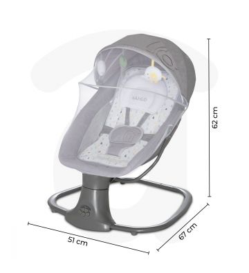 En Casa Asalvo Hamaca Musical Evolutiva Kahlo Triangles gris para bebe