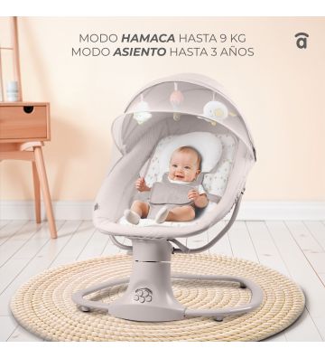 En Casa Asalvo Hamaca Musical Evolutiva Kahlo Triangles gris para bebe