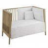 En Casa Cambrass 1716-53696-Crudo Conjunto 2 Piezas Colcha Cuna+Protector Merlo para mundo bebé