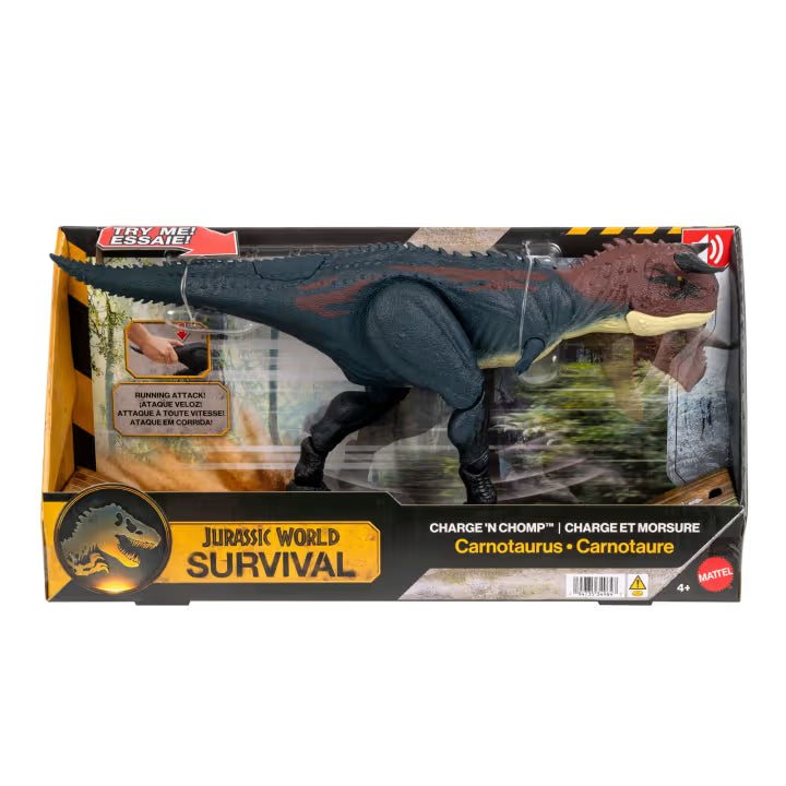 Figuras Y Minimundos Mattel Games Jurassic World Dinosaurio De Juguete Carnotaurus multicolor para niños