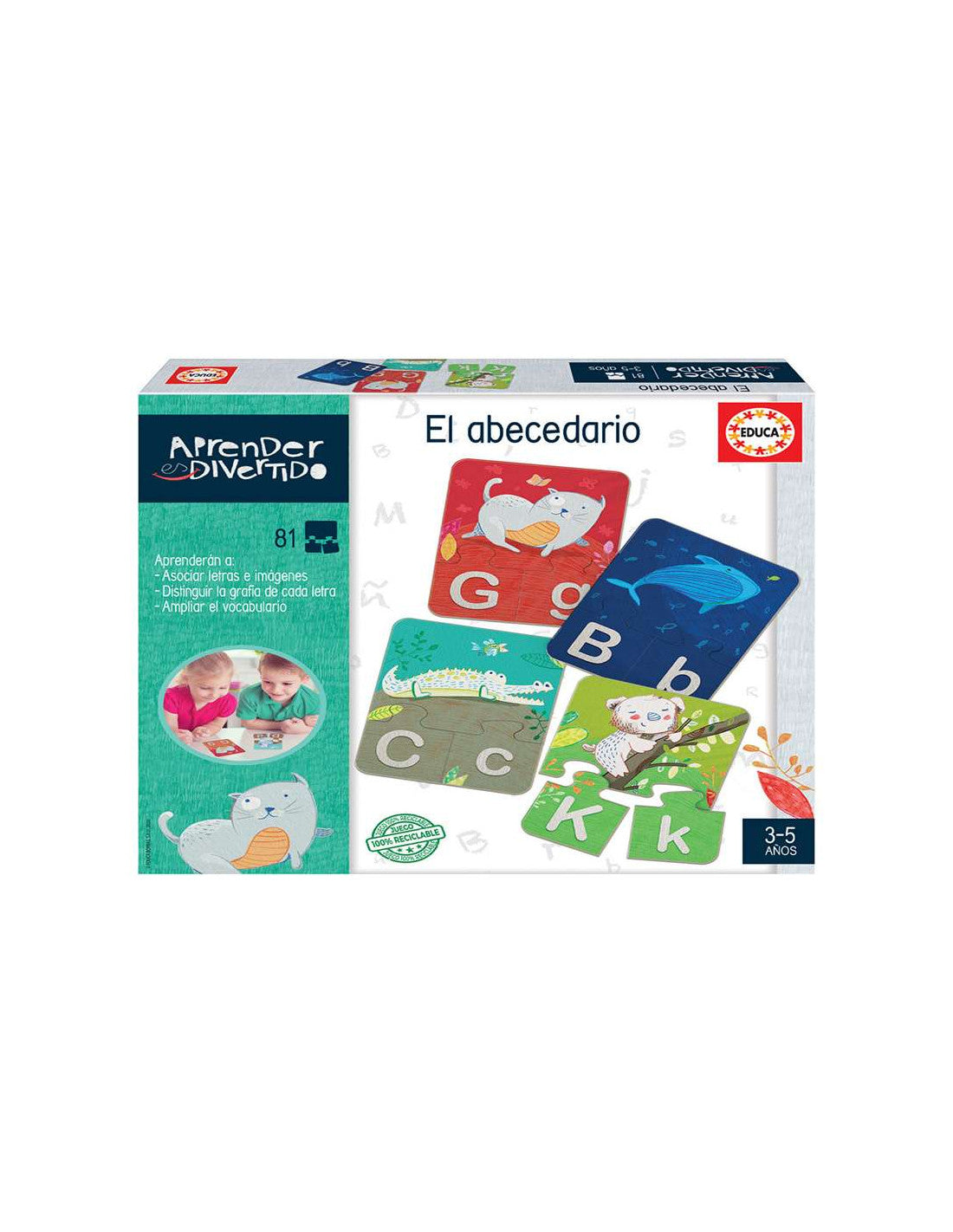 Juegos De Mesa Educa Aprender Es Divertido - El Abecedario multicolor para niños