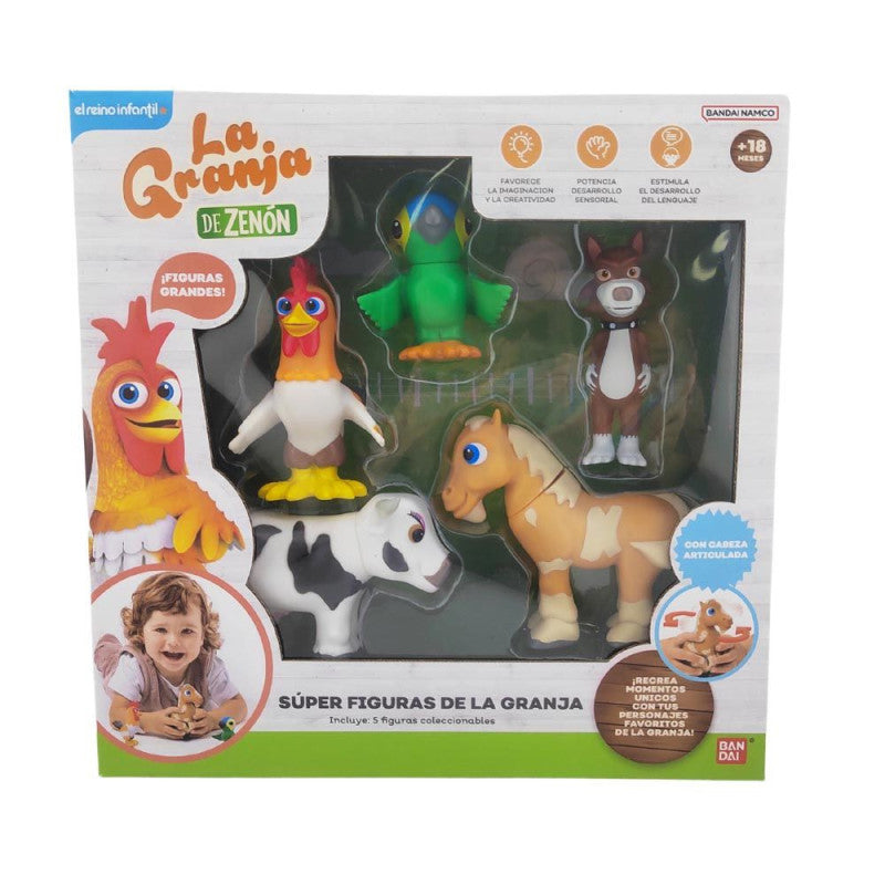 Figuras Y Minimundos Bandai Pack 5 Super Figuras Articuladas De La Granja De Zenón multicolor para niños