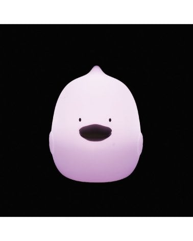 Primera Infancia Walking Mum Luz Noche Silicona Patito blanco para niños