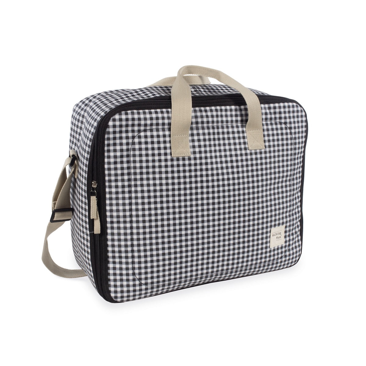 Viaje Walking Mum Maleta Bebé I Love Vichy Negro negro para bebe