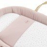 En Casa Cambrass Moises Palma Acolchado+Patas Madera Natural Plumeti rosa para bebe