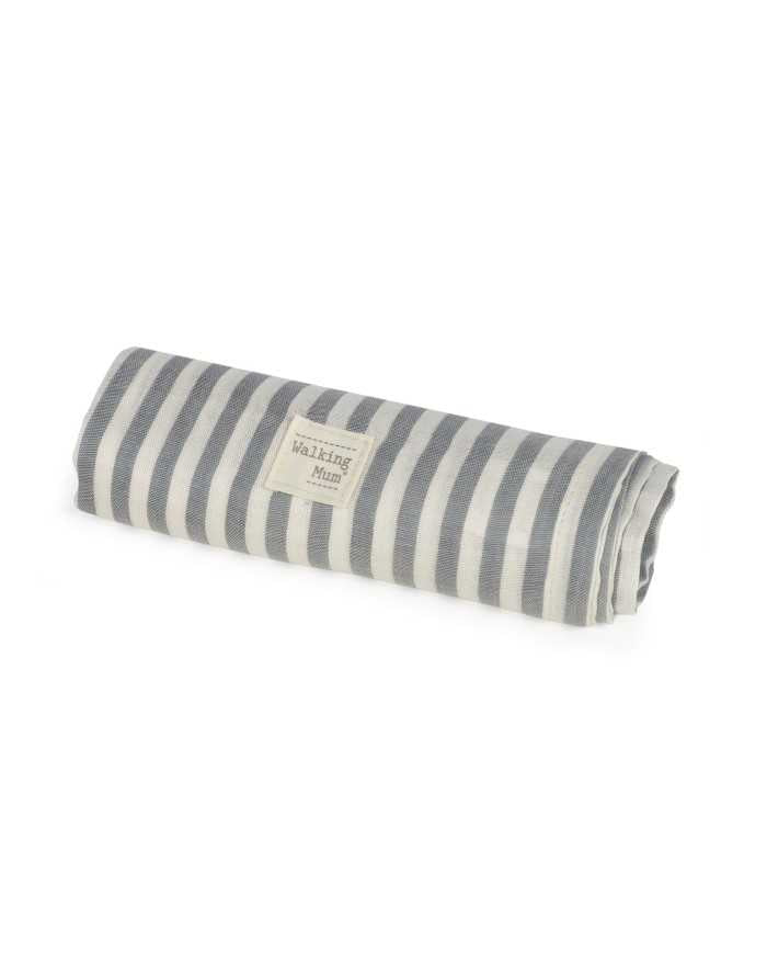 Paseo Walking Mum Muselina Praliné Rayas Matcha verde para bebe