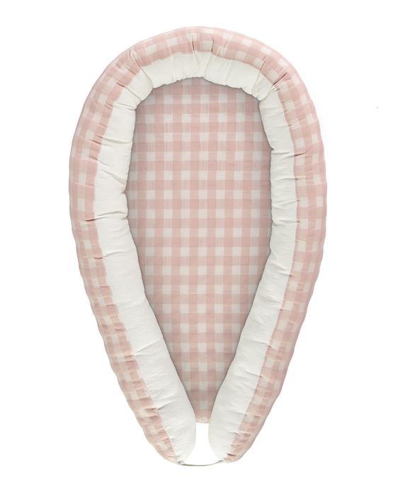 En Casa Petit Praia Nido Colecho Checks Vichy Rosa rosa para bebe