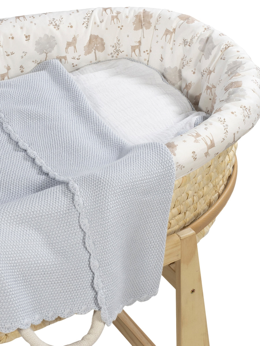 Paseo Pasito A Pasito Manta Punto Bebé Tricot Blue azul para bebe