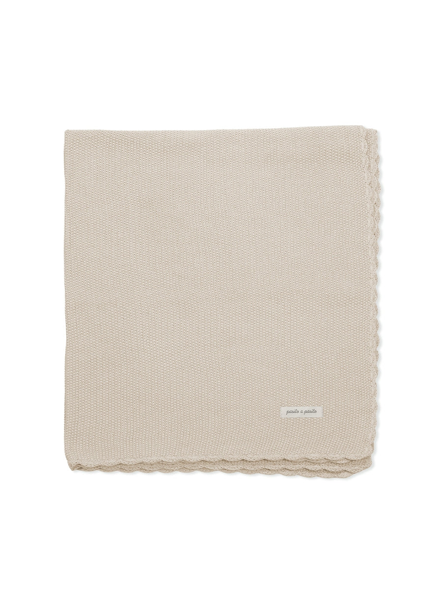 Paseo Pasito A Pasito Manta Punto Bebé Tricot Beige beige para bebe