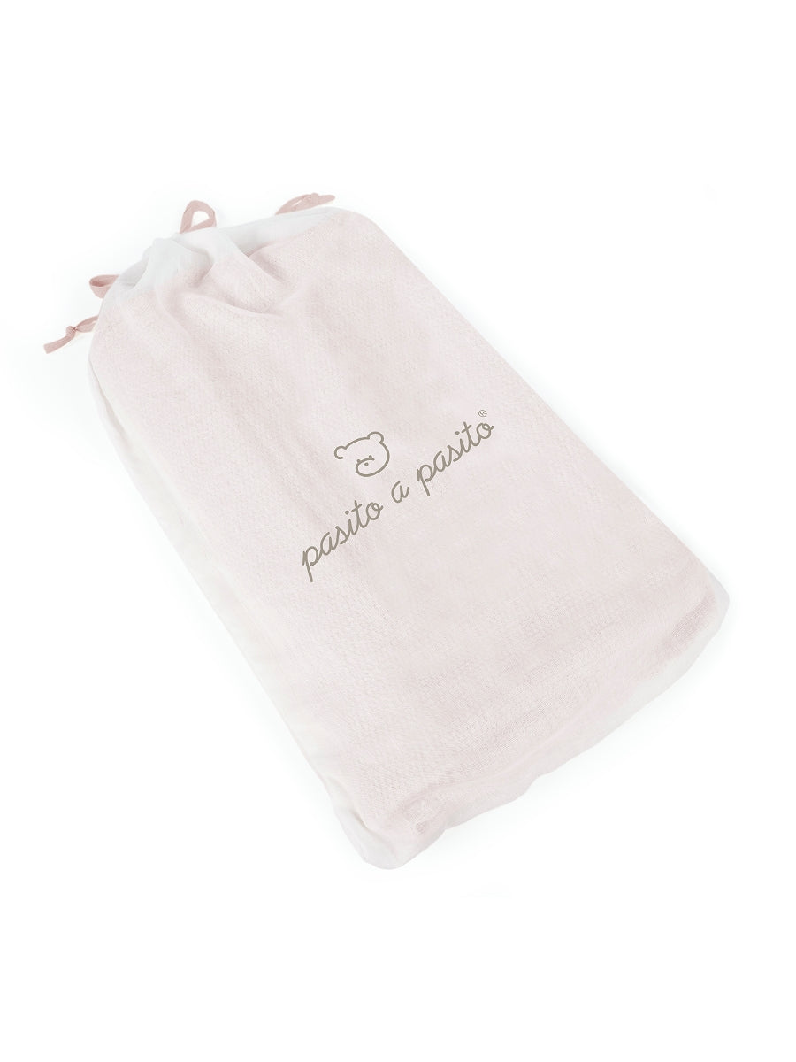 Paseo Pasito A Pasito Manta Punto Tricot Rosa rosa para bebe