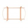 En Casa Cambrass Moises Palma Acolchado+Patas Madera Natural Plumeti rosa para bebe