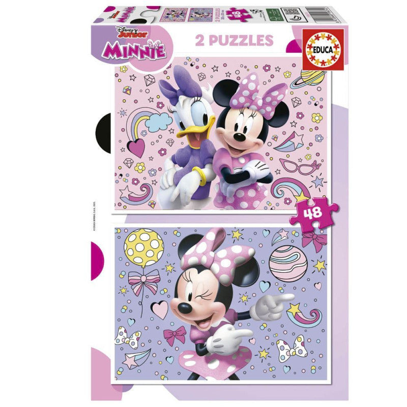 Construcciones Y Puzzles Educa Disney Junior Minnie 2 Puzzles 48 Piezas 28X20 Cm multicolor para niños