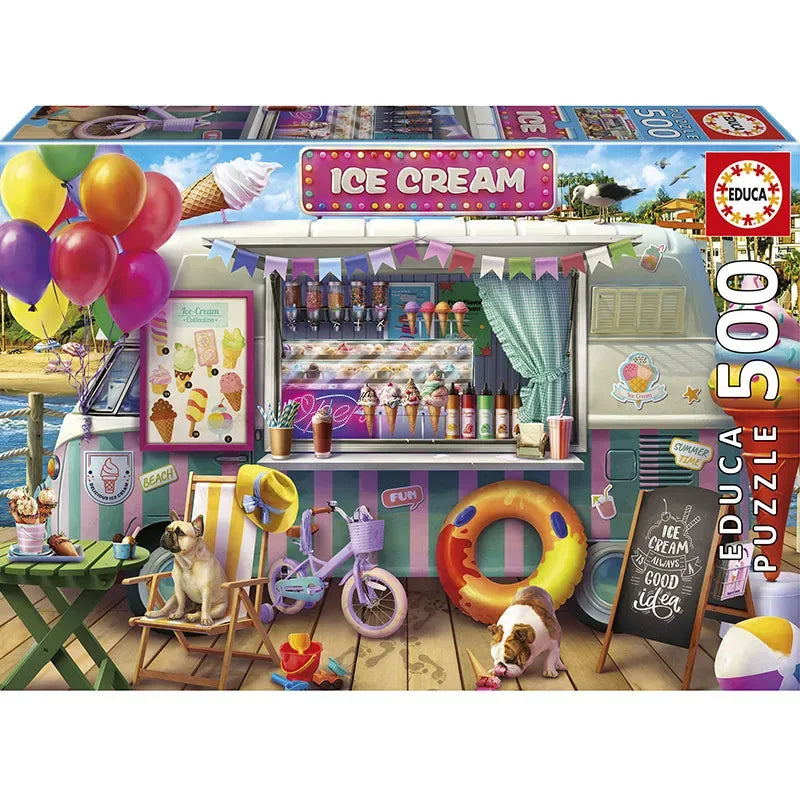 Juegos De Mesa Educa Puzzle 500 Piezas Furgoneta De Helados multicolor para niños
