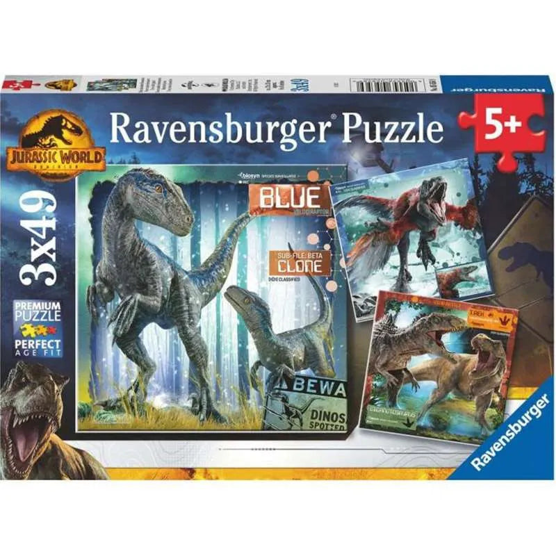 Construcciones Y Puzzles Ravensburger 3 Puzzles 49 Piezas Jurassic World multicolor para niños