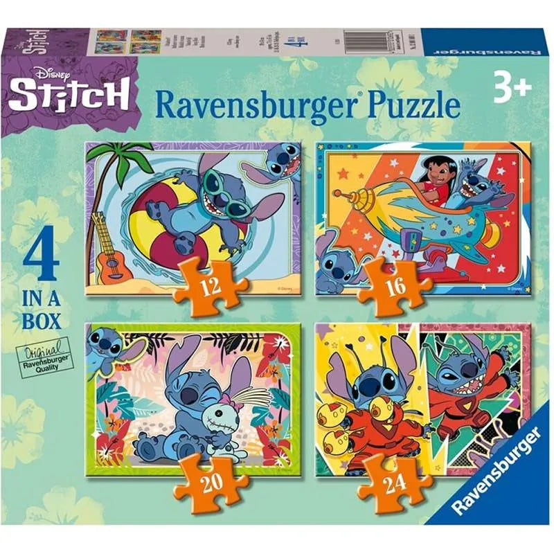 Construcciones Y Puzzles Ravensburger 4 Puzzles Progresivos 12-16-20-24 Piezas Disney Stitch multicolor para niños
