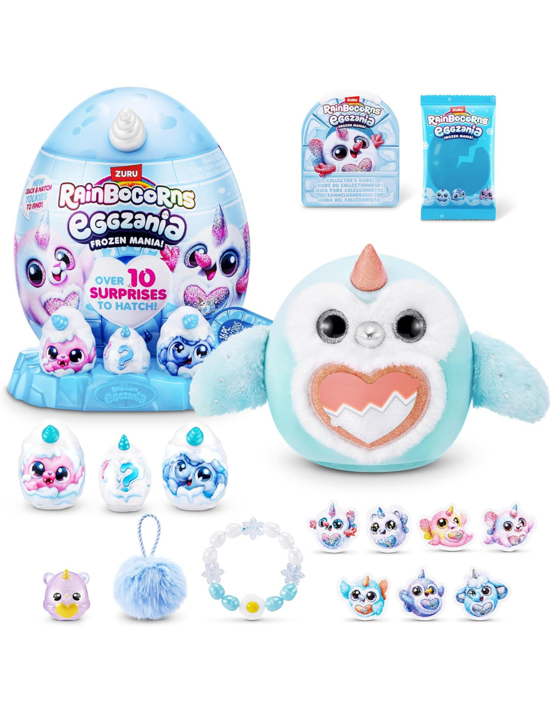 Figuras Y Minimundos Zuru Rainbocorns Frozen Manía - Huevo Con 10 Sorpresas En El Interior azul para niños