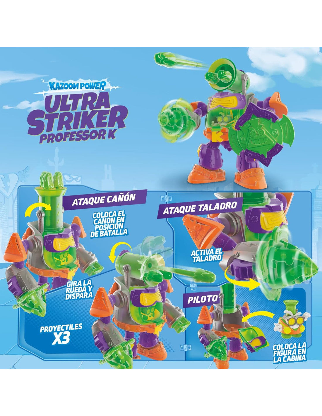 Figuras Y Minimundos Magic Box Superthings Power Professor K Ultra Stri multicolor para niños