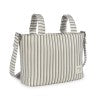 Paseo Walking Mum Bolso Crossbody Botton Rayas gris para bebe