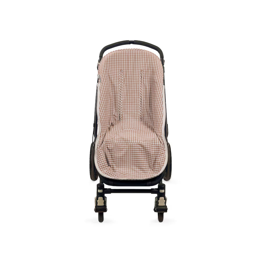 Paseo Walking Mum Saco Entretiempo Praliné Vichy-Rayas Moka multicolor para bebe