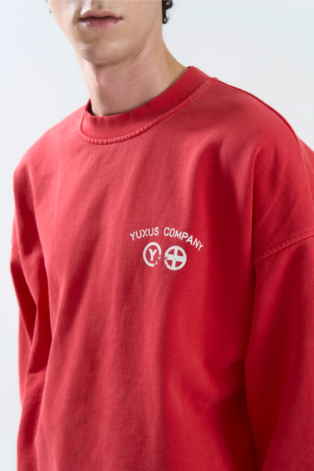 Sudadera Yuxus Fined Crewneck rojo para hombre
