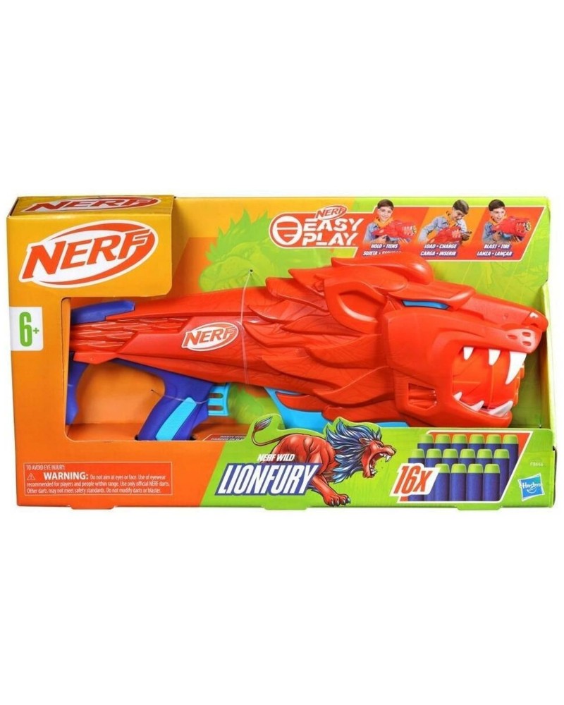 Juego clasico para ninos de 6 Anos Hasbro Nerf Easy Play Lanzador De Dardos Lionfury Biedma