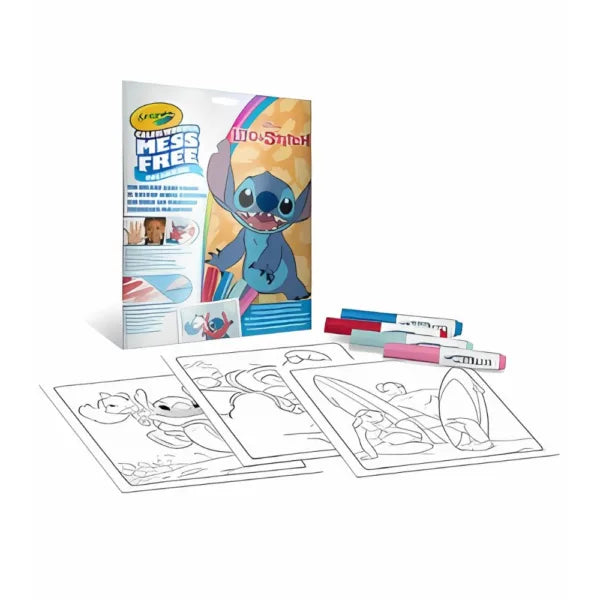Juegos De Mesa Crayola Disney Lilo & Stitch - Colorea Sin Manchas,18 Páginas Para Colorear Y 4 Rotuladores multicolor para niños