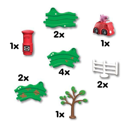 Vehículos Y Radiocontrol Bandai Peppa Pig - Circuito Coche Rojo De Peppa multicolor para niños