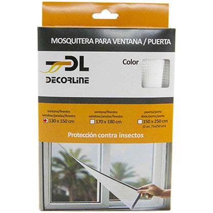 Mosquitera Velcro Blanca 130X150Cm