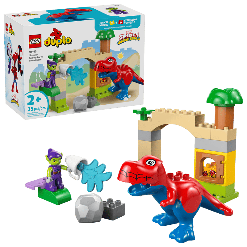 Construcciones Y Puzzles Lego Lego Duplo - Dinosaurio Spidey-Rex Vs Duende multicolor para niños