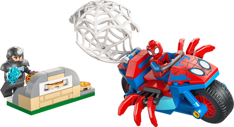 Construcciones Y Puzzles Lego Spidey En Su Moto Vs. Rino multicolor para niños