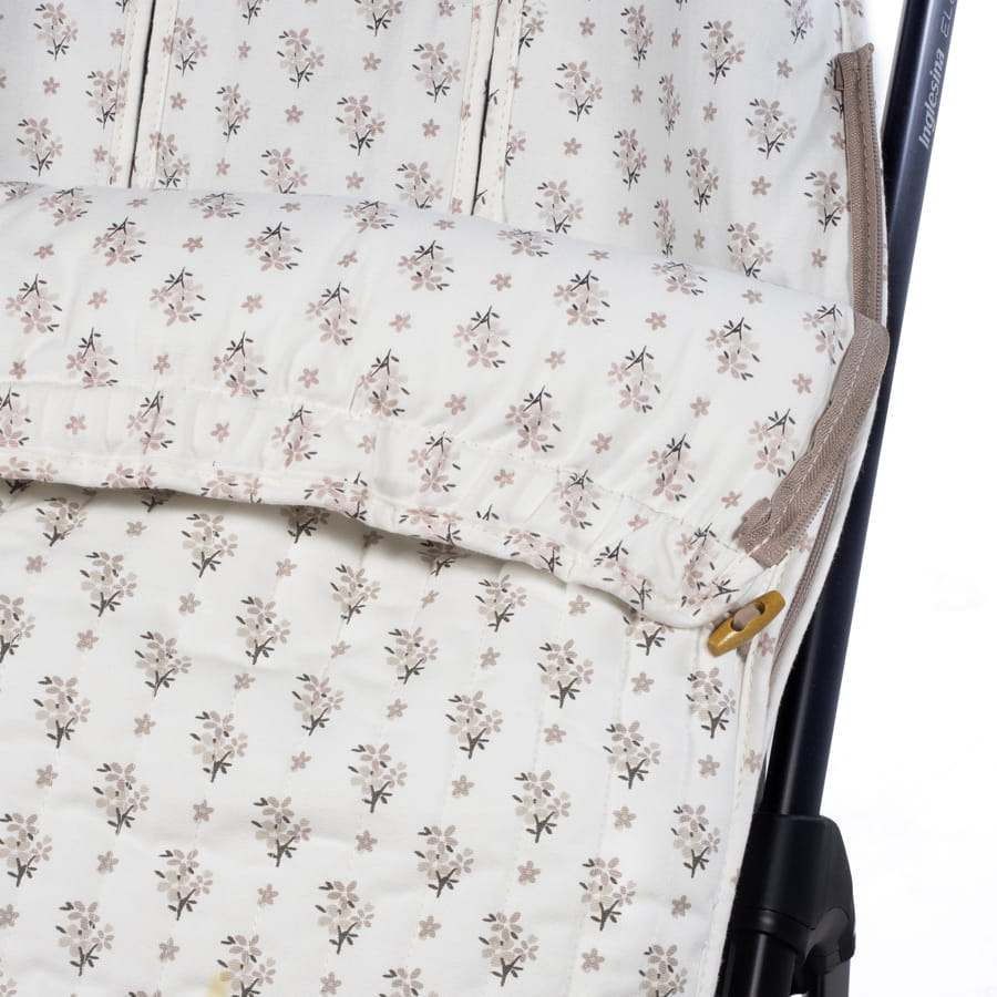 Paseo Walking Mum Saco Silla Universal Entretiempo Botton Flores beige para bebe