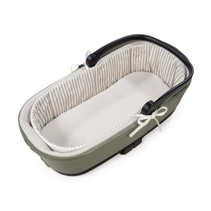 Paseo Walking Mum Cubre Cuco Gomas + Sábana Ajustable Cuco Botton Rayas gris para bebe