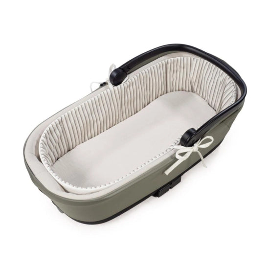 Paseo Walking Mum Cubre Cuco Gomas + Sábana Ajustable Cuco Botton Rayas gris para bebe