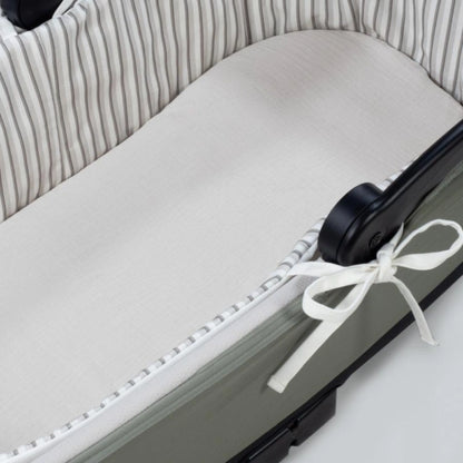 Paseo Walking Mum Cubre Cuco Gomas + Sábana Ajustable Cuco Botton Rayas gris para bebe