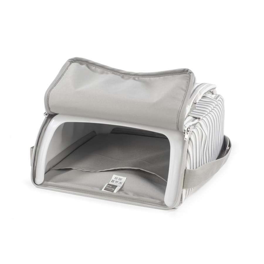 Para Comer Walking Mum Trona Portátil Botton Rayas gris para bebe