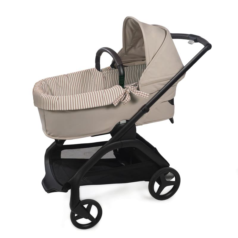 Paseo Walking Mum Cubrecuco Dual + Funda Colchón Ajustable Praliné Vichy Moka multicolor para bebe