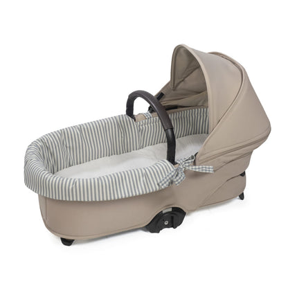 Paseo Walking Mum Cubrecuco Dual + Funda Colchón Ajustable Praliné Vichy/Rayas Menta multicolor para bebe